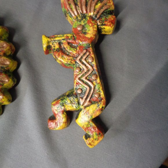 Southwestern Art Sun & Kokopelli Made in Mexico Two Pieces Wall Decor - Picture 4 of 8